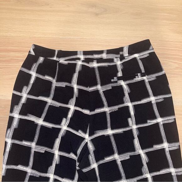 Topshop Windowpane Print Crepe Cigarette Pants 6 - Picture 12 of 12